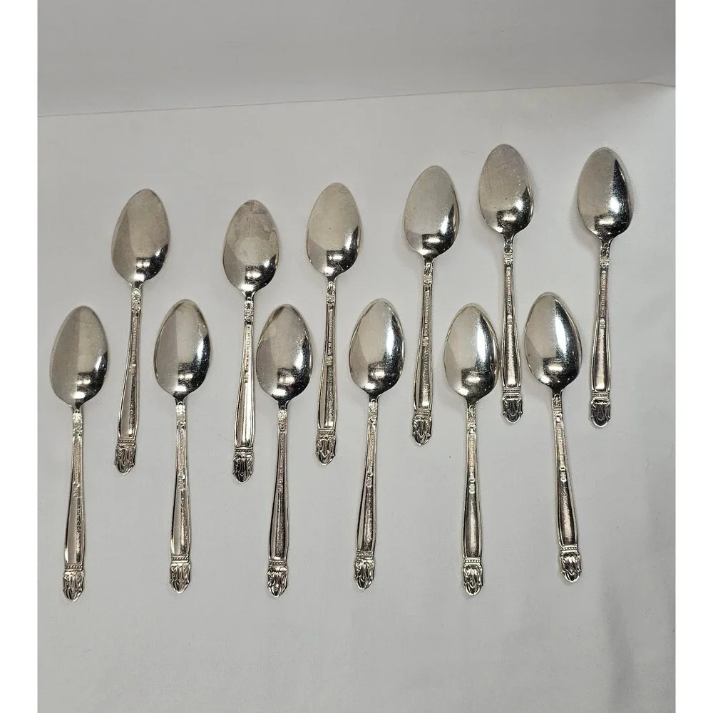 Holmes & Edwards Danish Princess IS Silverplate Teaspoons Set of 12 Vintage